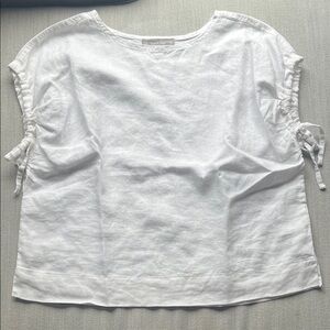 Everlane White Blouse with Side Ties